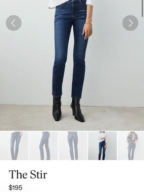 AYR The Stir Slim Straight Jeans High Rise Size 31S - Indigo Blue